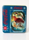 Vintage Coca-cola Christmas Tin Blue Santa Sprite Boy Haddon Sundblom 90s