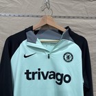 Nike Chelsea Fc Strike Drill Jacket Men   s Large Training 1 4 Zip Warm Up Aqua