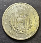 1903 El Salvador 1 Peso Coin C a m  Km  115 Columbus Silver  900          Cleaned  