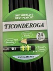 2 New Boxes Of Ticonderoga Pencils 24 In Each  No  2 Unsharpened Black Erasers 