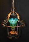 Chandelier Victorian Vaseline Glass Bronze  Copper  Brass  Gilt Metal C1835