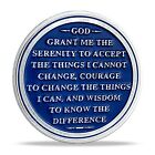 5 Years Sobriety Coin Silver Aa Chip Medallion Alcoholics Anonymous 5 Year Sober
