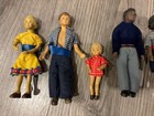 Vintage 60 s Doll House Lundby Rubber Bendable Caucasian   Black Families