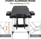 Portable Massage Tables Aluminium Height Adjustable Facial Salon Tattoo Bed