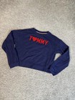 Tommy Hilfiger Sweatshirt Girls Xl Blue Pullover Graphic Crewneck Fleece