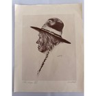 Vintage Signed Numbered Native American Portrait Art Prints Set 2 Southwest