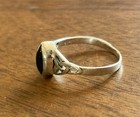 925 Sterling Silver Black Onyx Celtic Trinity Knot Ring