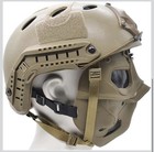 Airsoft Fast Helmet With Protective Full Face Mask     Ranger Green
