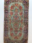 Vintage Beautiful Hand Knotted Oriental Distressed Worn Kerrman Wool Rug
