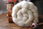 Corriedale Wool Roving Undyed Combed Top Natural Ecru Spinning Felting - 4 Oz