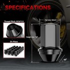 14x1 5 Pitch Studs Wheel Lug Nuts 1 8 Inch Height Oem 14x1 5 Bk Steel 24 Pcs