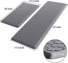Kitchen Mat  2 Pcs  Cushioned Anti-fatigue Floor Mat  Waterproof Non-skid Ergono