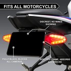 Official Blackout License Plate For Motorcycle Universal Fit  4x7  Usa ca
