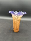 Amber Purple Lily Lamp Replacement Shade Premium Tulip Blown Glass Flower Decor