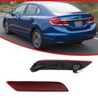2x Red Lens Rear Bumper Bar Reflector Lights Kit For 2013-2015 Honda Civic Sedan