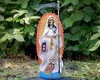Santa Muerte Statue  Hourglass  Holy Death Altar Piece  Day Of The Dead  White