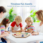 Wooden Marble Board Game Set For Adults And Kids - 6-player Classic Strategy Gam