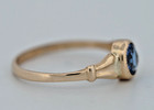 Antique Victorian 10k Yellow Gold Sapphire Baby  Childs  Midi Ring  Size 2