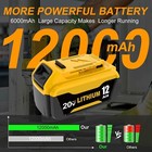 20v 12ah For Dewalt Dcb210 Lithium-ion Compact Battery  charger Replacement