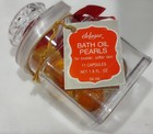 Vintage Bath Oil Beads  pearls  - Mixed Colors - 11 Capsules In Cute Container