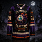 Personalized Grimflare Phantoms Hockey Jersey  Spooky Halloween Team Shirt