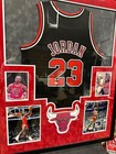 Michael Jordan Signed Chicago Bulls Jersey Framed With Coa