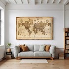 Vintage World Map 1898 Large World Map Antique World Map Print Unframed