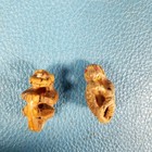 2 Vtg Hand Carved From Peach Pits Monkey Figures Carvings Beads