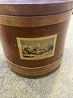 Firkin Wood Sewing Basket Shaker Style Vintage Storage Primitive Box Large