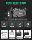 Gmconn 800 Lumen Pistol Light  Compact Adjustable Rail 800 Lumen  Black 