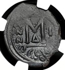 Byzantine  Heraclius  Ad 610-641     Follis  Constantinople  Ry 2  Ngc Choice Vf