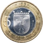 Finland Coin 5 Euro 2011  unc Bi-metallic  Lapland