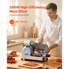 Uimoso Electric 240w Meat Slicer With 10-inch Blade Commercial Deli Food Cutter