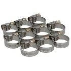 Jubilee Hose Pipe Clamps   Clips For Air Water Fuel Gas 12mm- 22mm 10 Pack At855