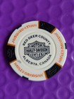 Harley Davidson Poker Chip  gasoline Alley  Alberta  Canada New Style White