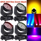 2 4pcs 648w Rgbwa uv Led Wash Zoom Moving Head Light  36x18w Stage Lighting Dmx