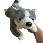 Husky Wolf Dog Plush Puppy Grey White Stuffed Toy Laying Fao Schwarz 18   