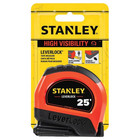 25 Ft  Lever Lock High Visibility Tape Measure