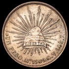  Rep  blica Mexicana Un Peso  27 16 Gramosg  1909 Mexico Gv Km-409 2 Unc-