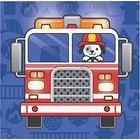 Fire Trucks Beverage Napkins  48 Ct 