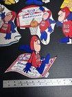 Vintage 1970s Budweiser Budman Sticker Lot Of 7 Vg-ex   Basketball  Diving  Etc 