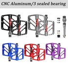 Mtb Pedal Bike Flat 3 Bearing Aluminum Bicycle Platform Pedals 9 16  For Shimano