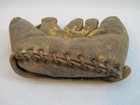 Vintage Early Spalding Baseball Fielders Glove Mitt Antique Spilt Finger