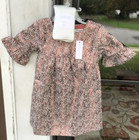 2pc Gymboree Toddler Girls 2t Metallic Bronze Star Dress  Ivory Tights  57 New G