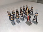 1940s Durso Composition Toy Soldiers French Marching Set 14pcs Belgium