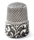 Antique Sterling Silver Thimble Signed Ot Repouss   Scrollwork 6 61 Grams