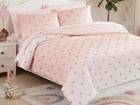 7-piece Bed-in-a-bag Pink  White  Full queen With Sheet Set   Pillow
