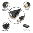 2pcs 3 9 Ft Usb 2 0 To Female Db9 Rs232 Serial Converter 9 Pin Adapter Cable Pda
