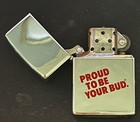 Zippo 1994 Proud To Be Your Bud Budweiser Lighter Vintage Used