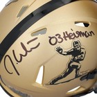 Jason White Oklahoma Sooners Signed Gold Heisman Riddell Mini Helmet W insc
